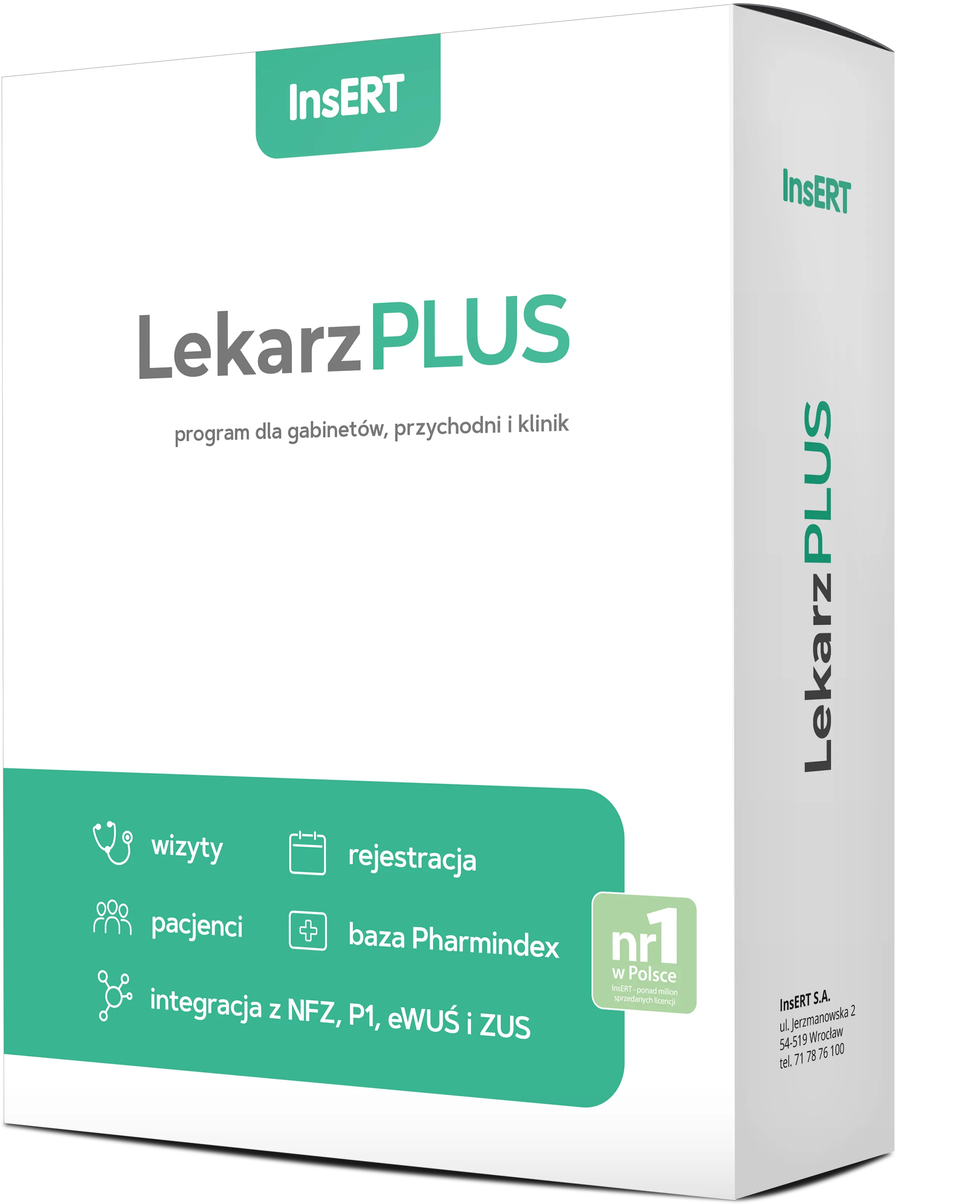 Pudełko produktu Lekarz PLUS.