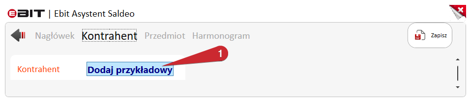 Potwierdzenie dodania kontrahenta do umowy.